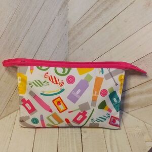 Clinique Makeup Bag With Fun Branded Print